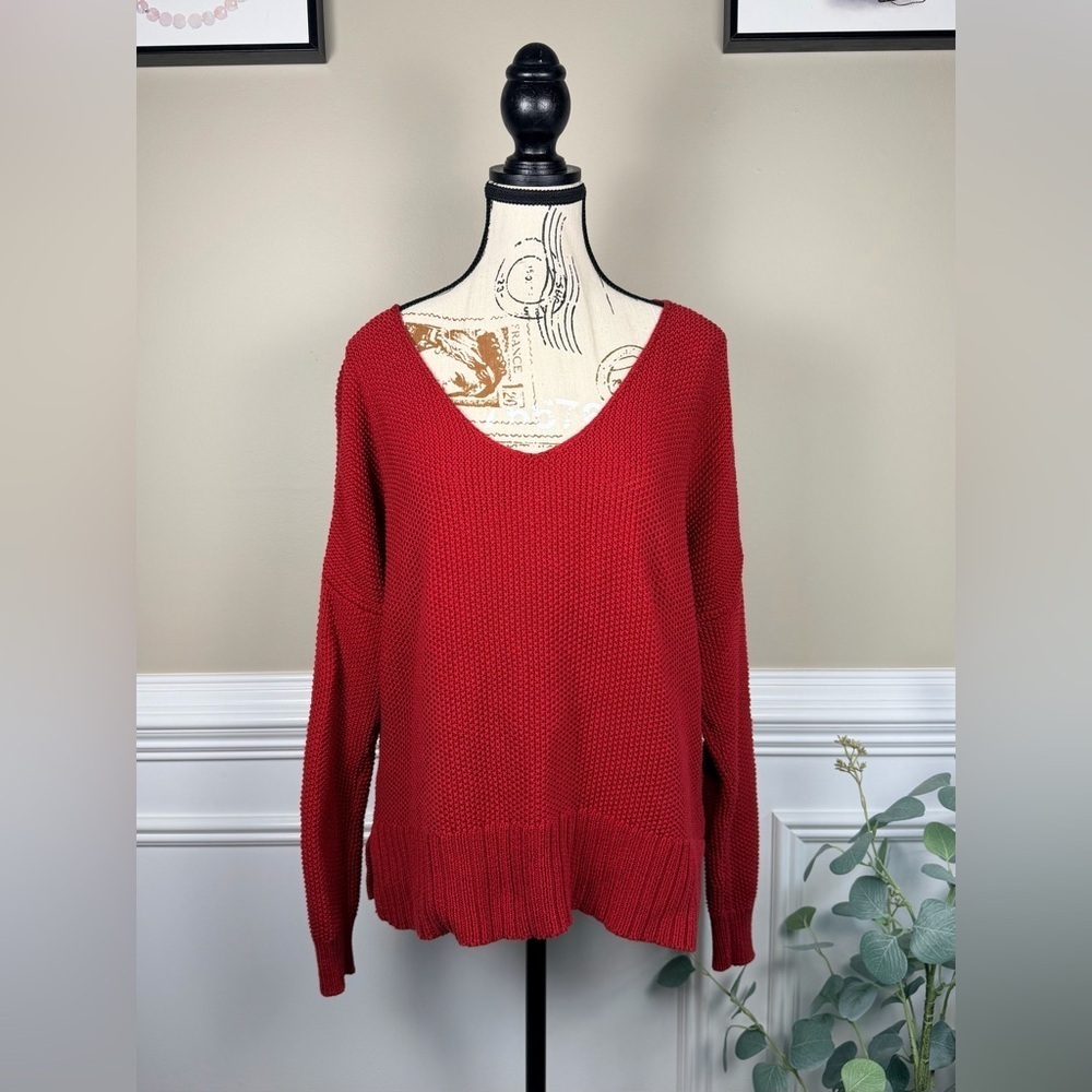 Lucky Brand V-Neck Pullover Sweater Size Medium